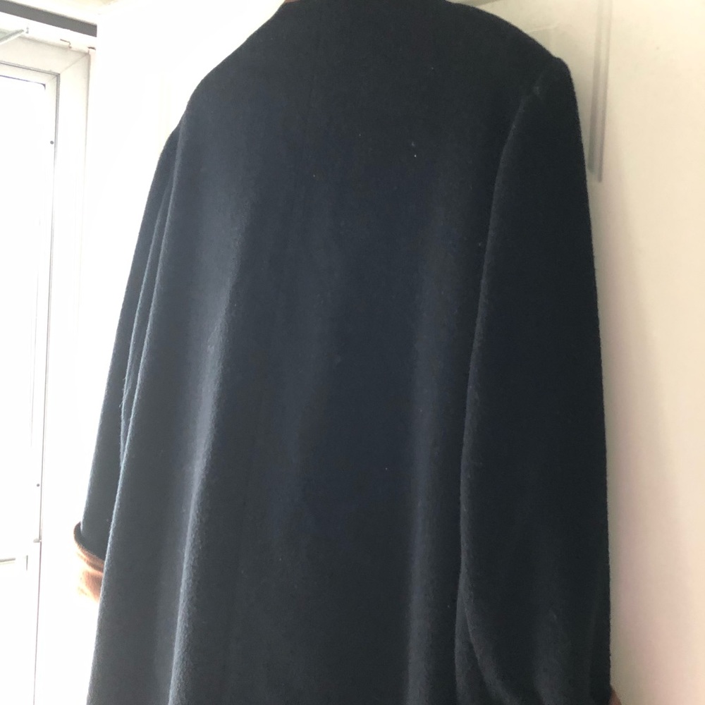 SPENCER DOUGLAS FORSTMANN WOOL BLND BLCK W/BRWN COLLAR & CUFFS USA MADE - Picture 13 of 13